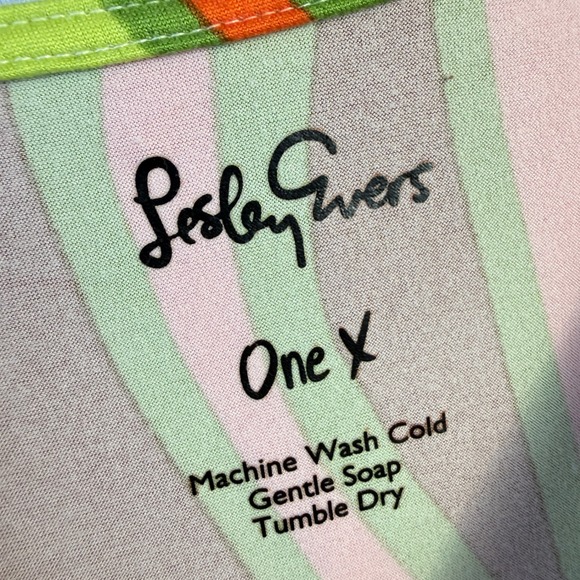 Lesley Evers Lottie Skort Set Womens XL Multi Color Excellent Retro Mod Swirl - Picture 9 of 14